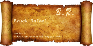 Bruck Rafael névjegykártya